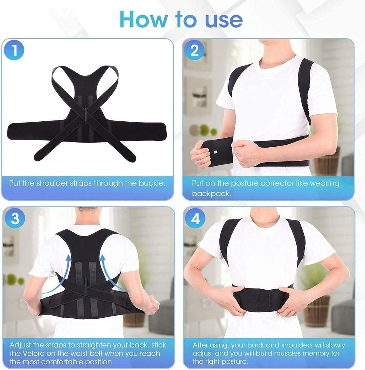 Back & Abdomen Support Pain Relief Posture Corrector Belt 19a931-f6