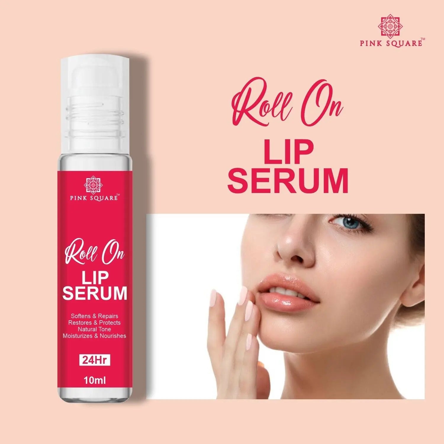 Lip Serum Roll On, - Advanced Brightening Therapy for Soft, Moisturised Lips With Glossy & Shine- 10ml Roposo Clout