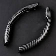 New Carbon Fiber ABS Texture Steering Wheel Grip Cover for Cars Roposo Clout