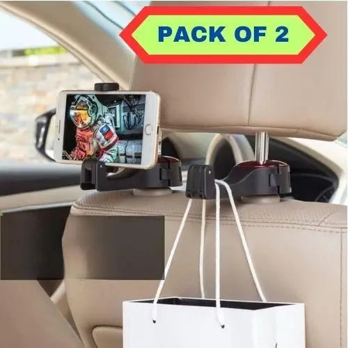 Car Seat Back Hooks with Phone Holder(Pack of 2) Roposo Clout